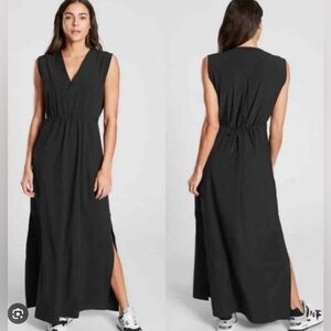 Athleta Marlow Maxi Dress Black Sz XL GUC